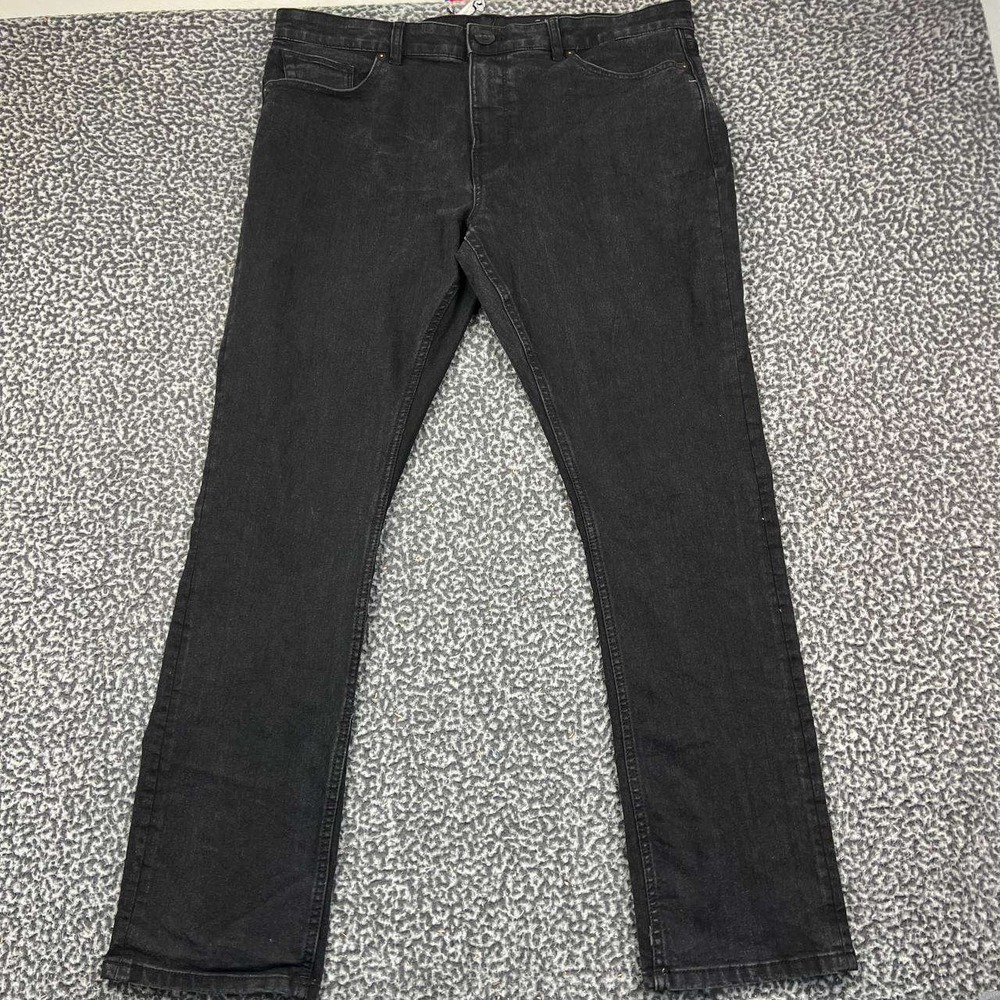 Volcom Vorta Slim Straight Jeans Men 36x32 Black Denim Pockets Outdoor‎